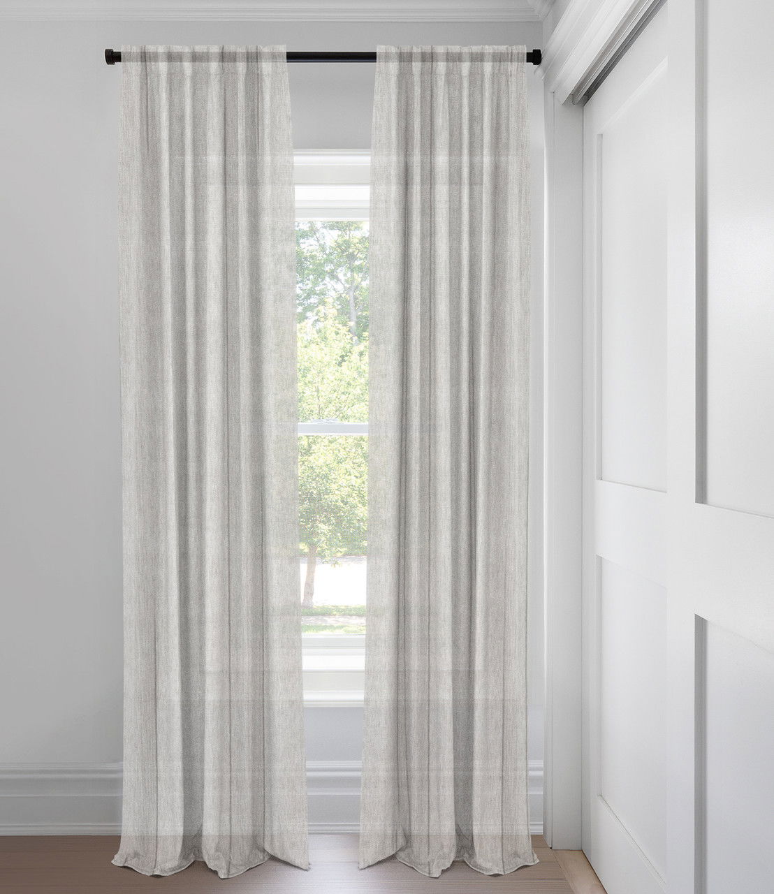 Grey Emmett Light Filtering Custom Made Drapery