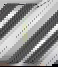 Ardoise Laine filée Opaque Rideaux Custom Made