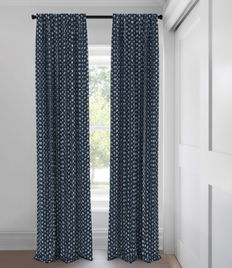 Indigo Brixton Blackout  Custom Made Drapery