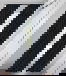 Navy Carey Room Darkening Blackout Custom Made Drapery