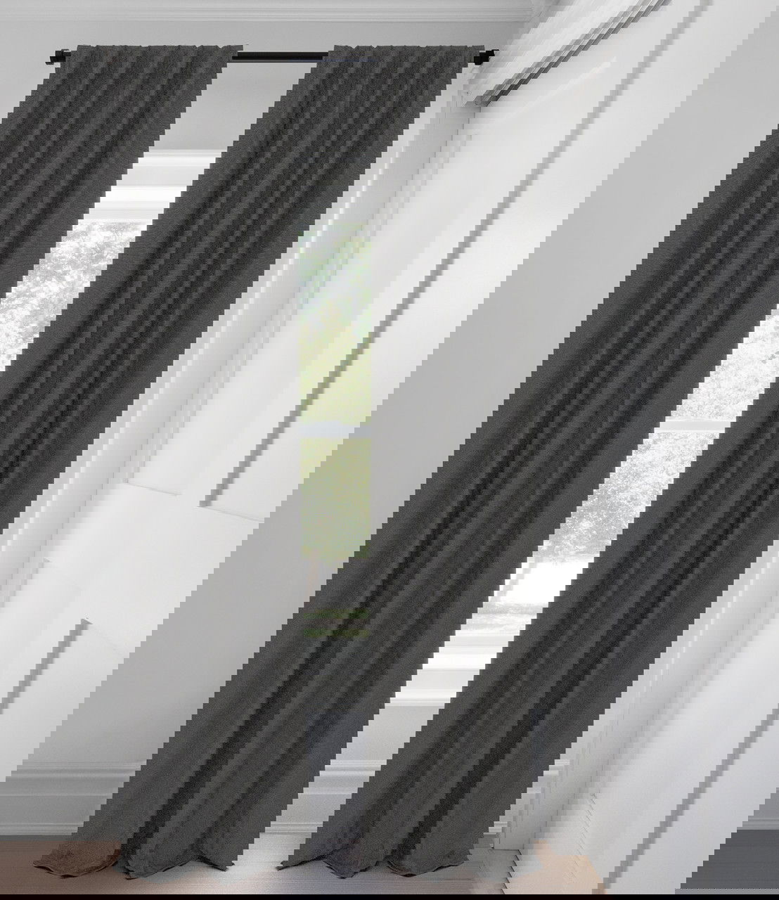 Graphite Silk Luster Blackout Custom Made Drapery