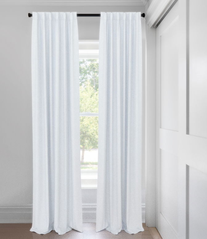 Platinum White Morris Room Darkening Custom Made Drapery