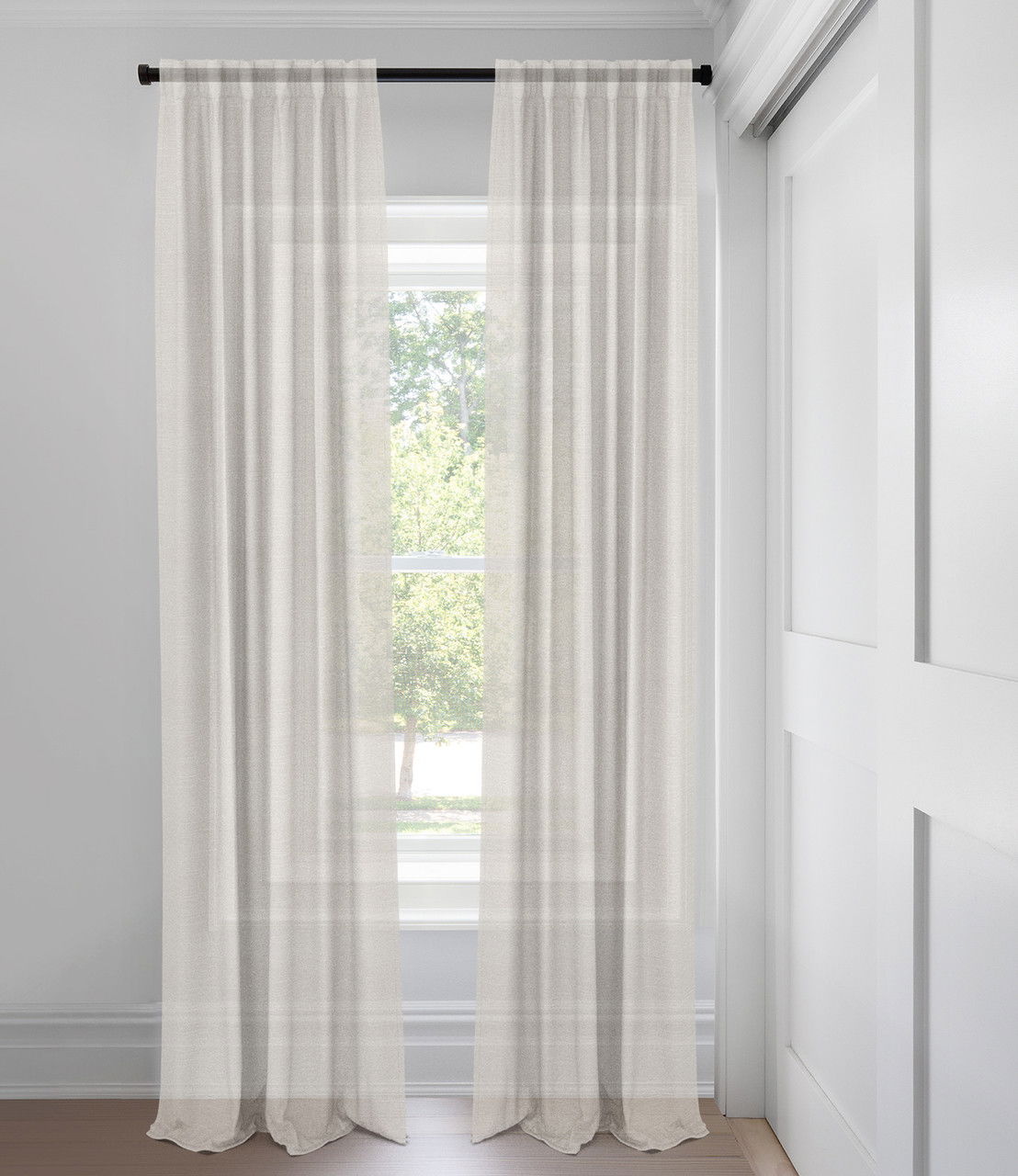 Rideaux faits sur mesure - Opaque  - Mélange de lin raffiné - Taupe