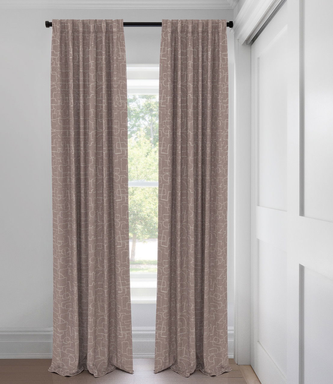 Blush Kashel Light Filtering Custom Made Drapery