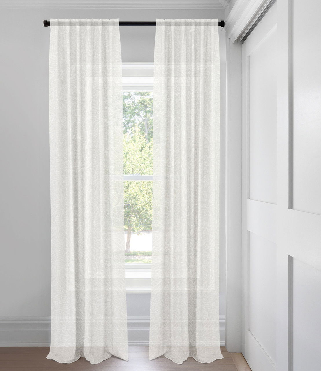 White Vera Blackout Custom Made Drapery