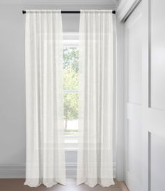 White Vera Blackout  Custom Made Drapery