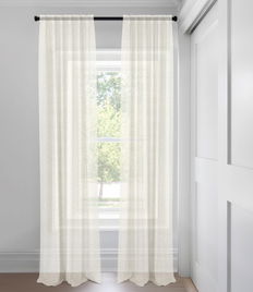 White Jewel Light Filtering  Custom Made Drapery