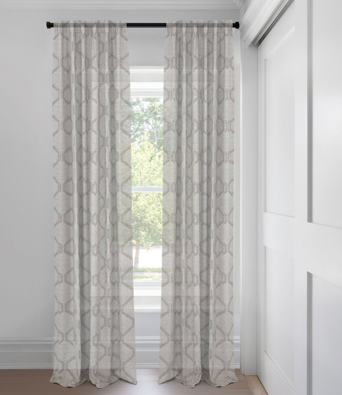 Gris Skye Opaque Rideaux Custom Made