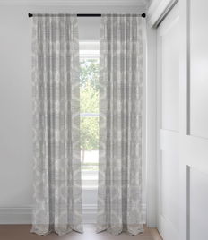 Gris Juliette Sans Doublure Rideaux Custom Made