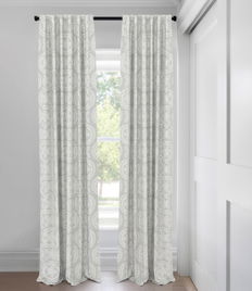 Light Grey Josephine Unlined Custom Made Drapery Light Grey Josephine Unlined Custom Made Drapery