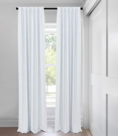Platinum White Morris Room Darkening Light Filtering Custom Made Drapery