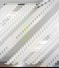 White Remy Light Filtering  Custom Made Drapery