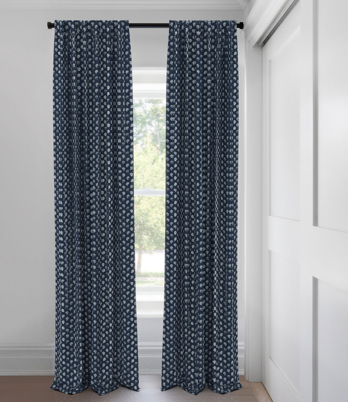 Indigo Brixton Light Filtering Custom Made Drapery