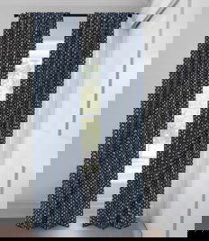 Indigo Brixton Light Filtering  Custom Made Drapery