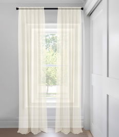 Ivory Ollie Unlined Custom Made Drapery