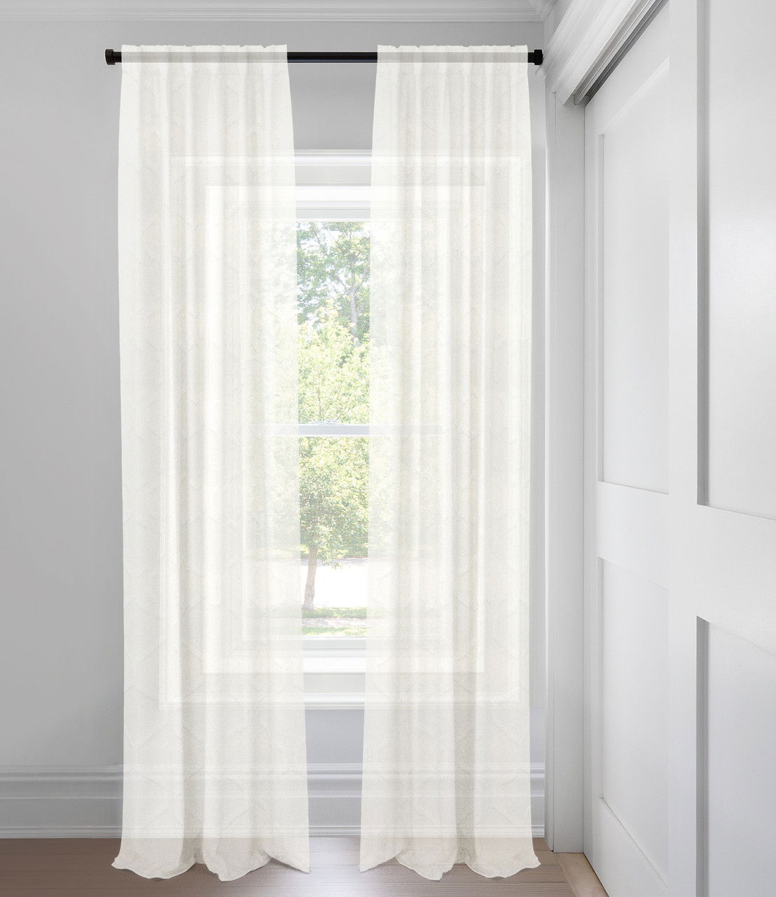 White Skye Light Filtering Custom Made Drapery