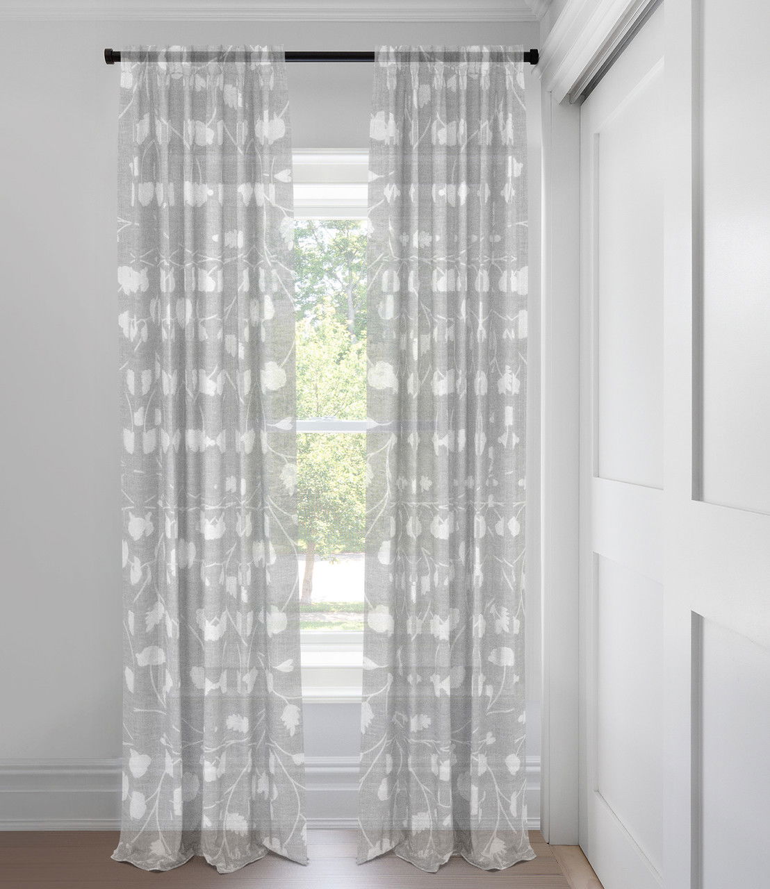 Gris Natalia Filtrant la Lumière Rideaux Custom Made