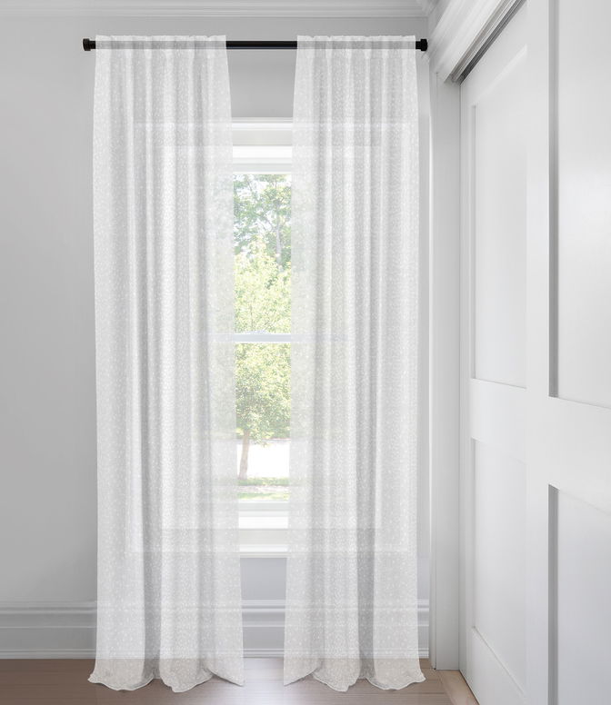 Blanc Ava Rideaux faits sur mesure