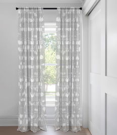 Grey Natalia Unlined Custom Made Drapery Grey Natalia Unlined Custom Made Drapery