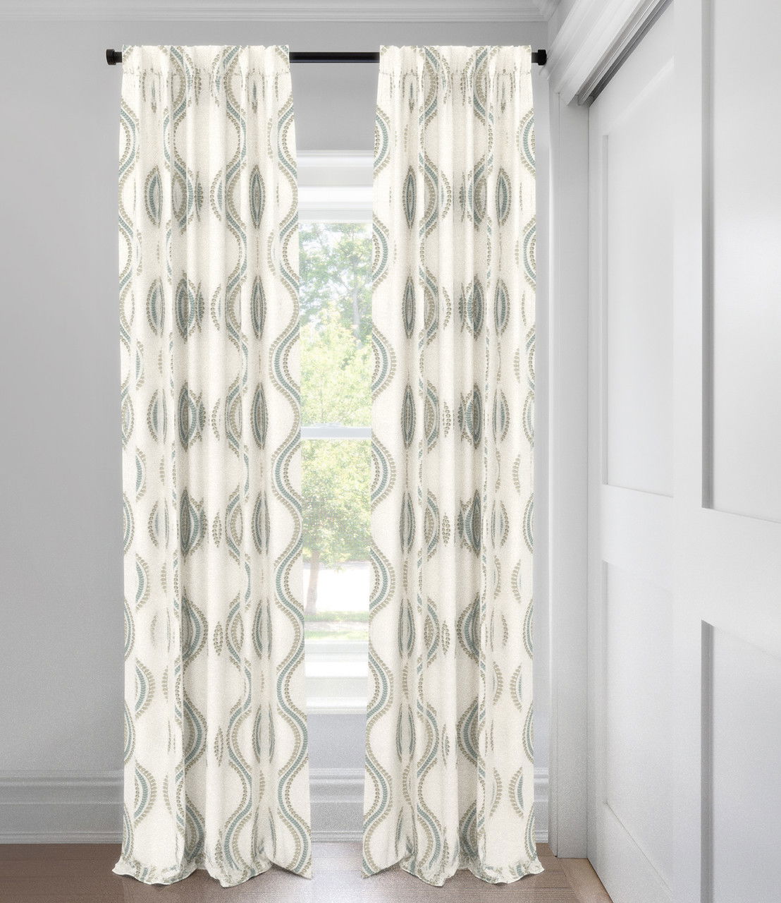 Seafoam Marie Light Filtering Custom Made Drapery