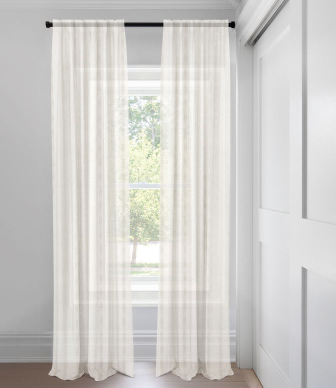 Blanc Gabriella Rideaux faits sur mesure