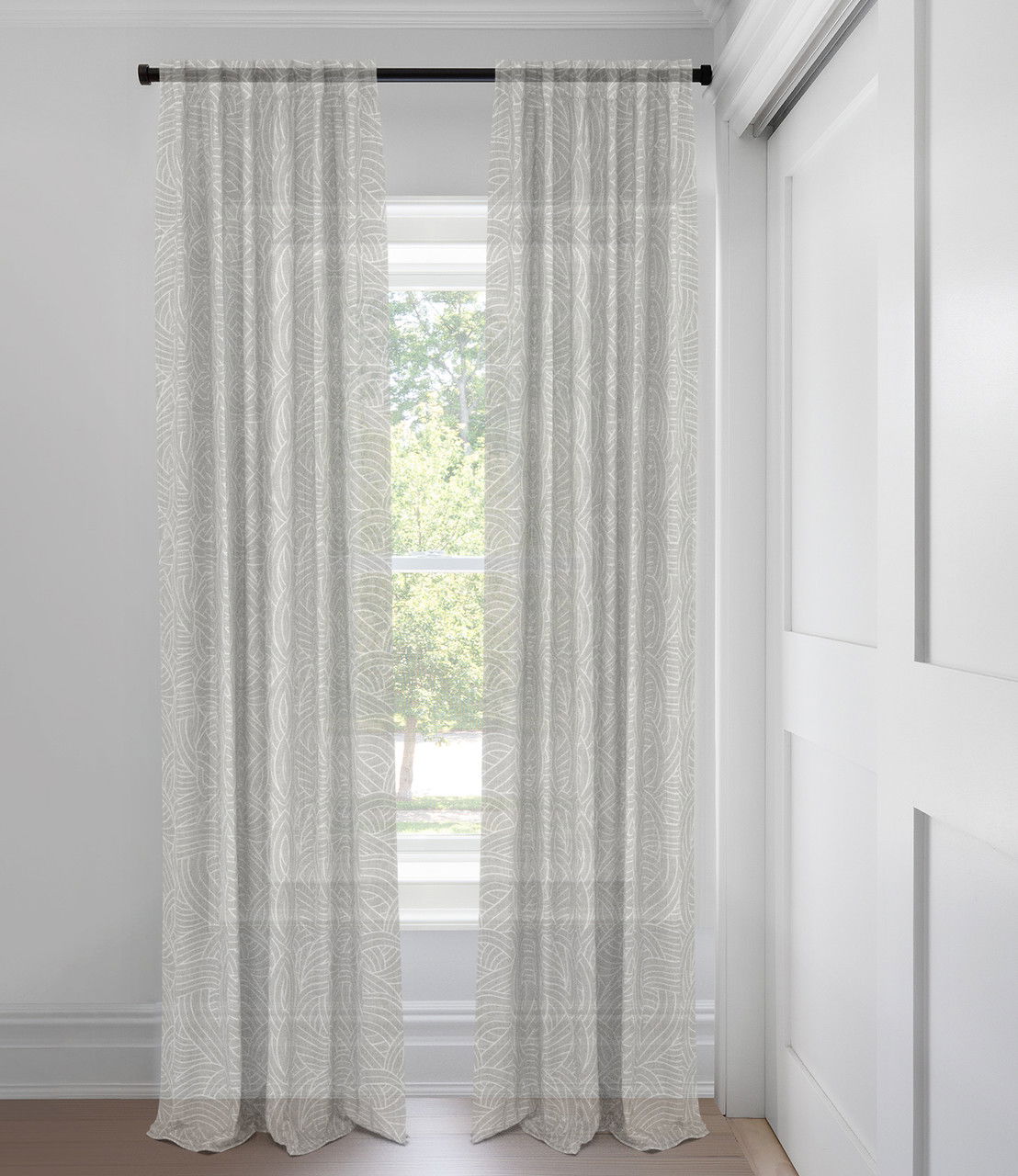 Gris Vera Filtrant la Lumière Rideaux Custom Made