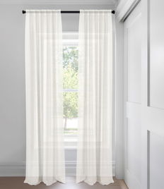 Blanc Rémi Sans Doublure Rideaux Custom Made