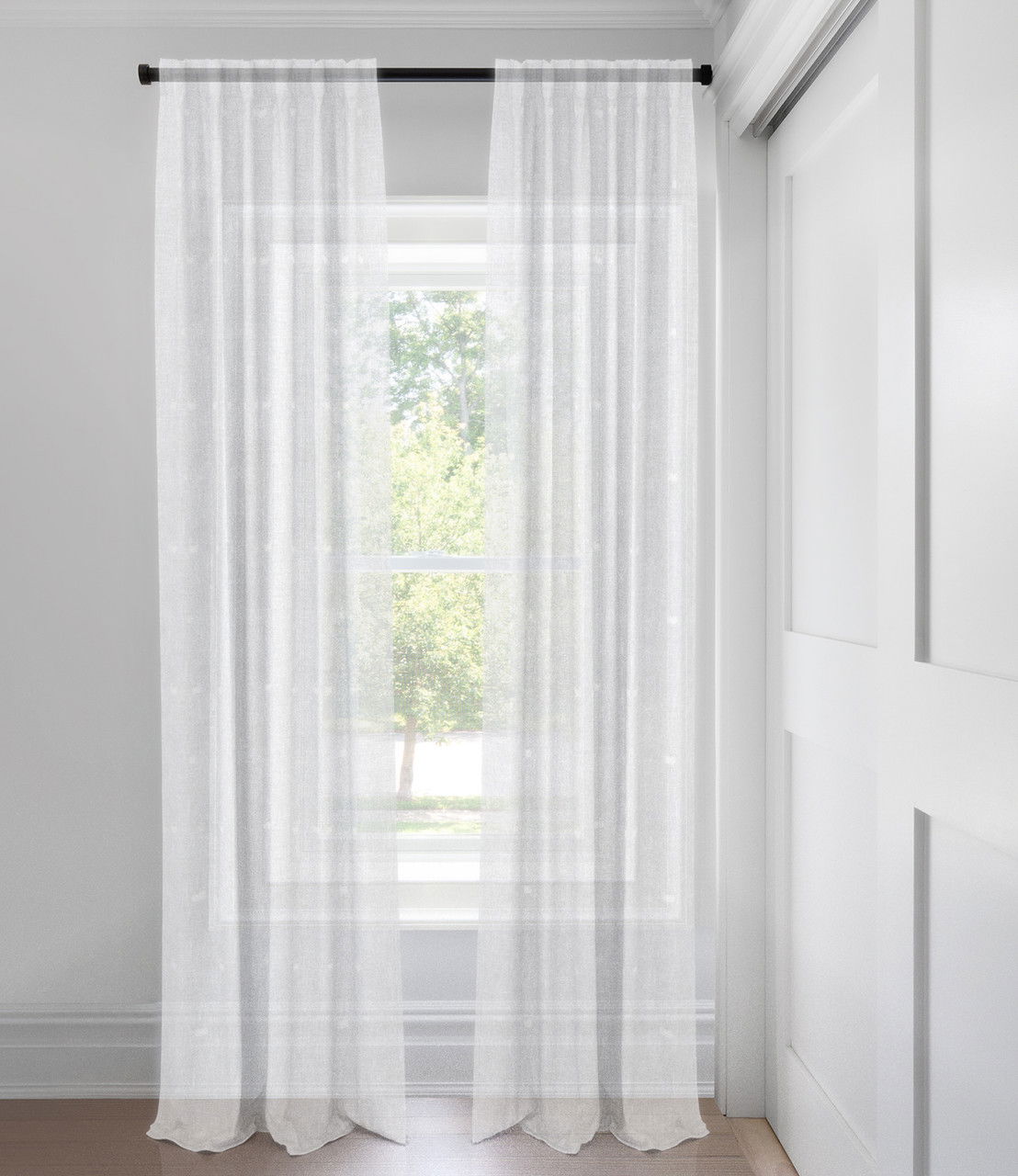 Blanc Harper Filtrant la Lumière Rideaux Custom Made