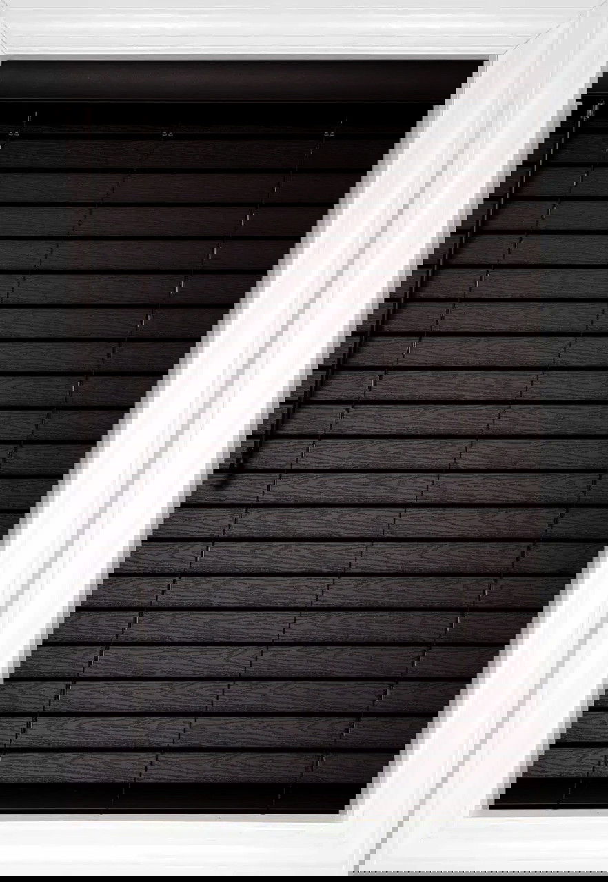 Espresso Wood Tones Faux Wood Blinds