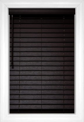 Espresso Wood Tones Faux Wood Blinds