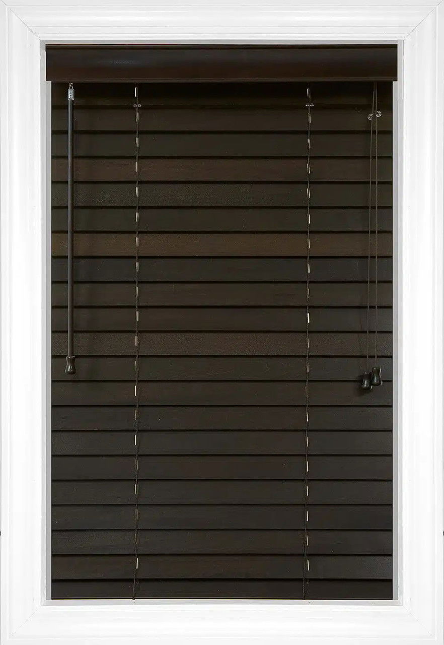 Espresso Laredo 2 Wood Blinds