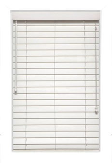 White Wood Tones Faux Wood Blinds