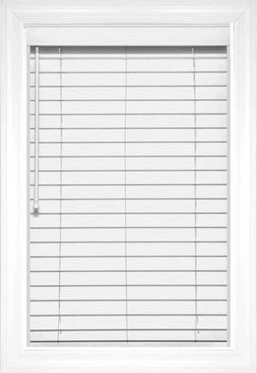 White Wood Tones Faux Wood Blinds