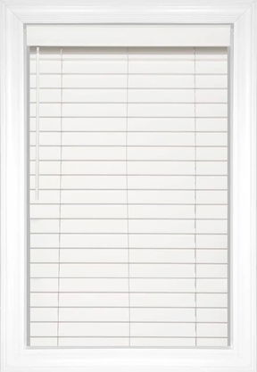 White Aire Wood Faux Wood Blinds