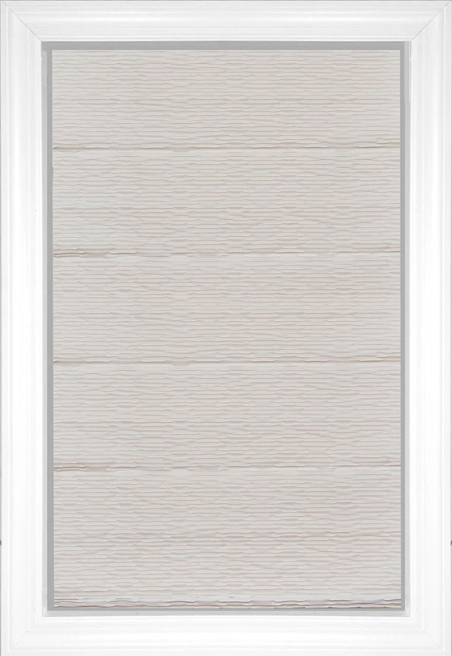 White Bella Flat Solid and Textured Roman Shades