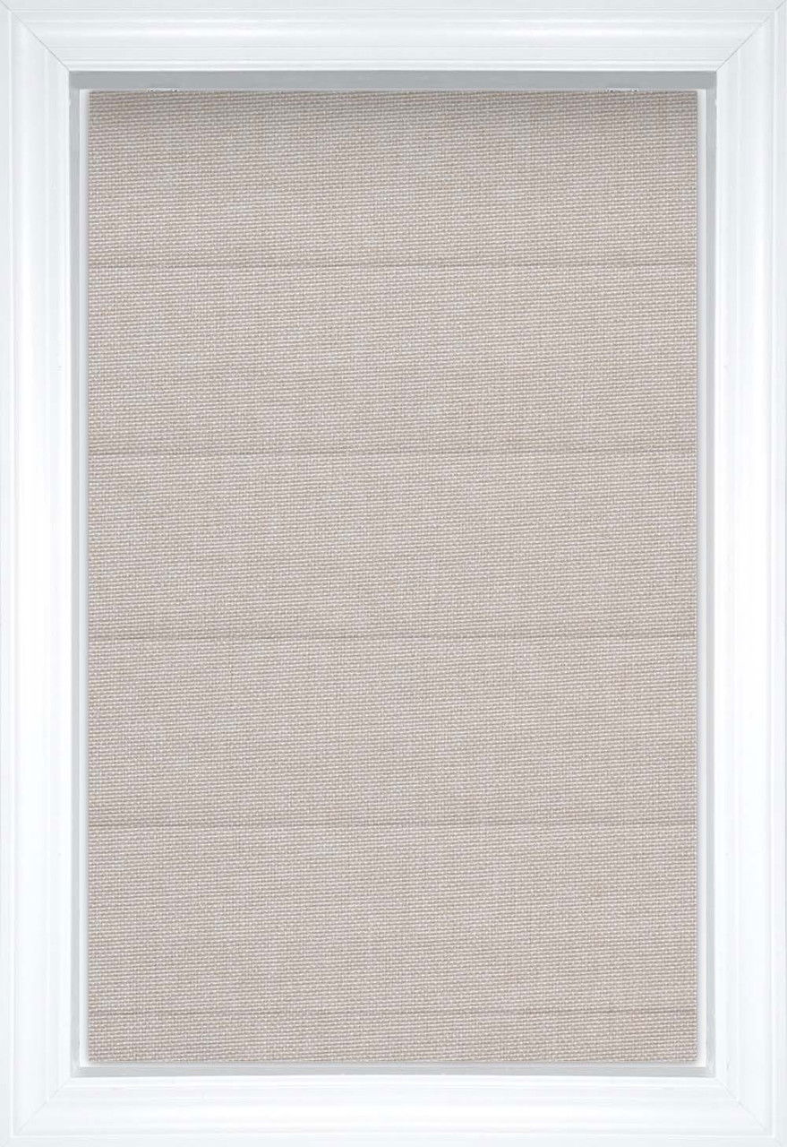 White Sand Jefferson Flat Solid and Textured Roman Shades