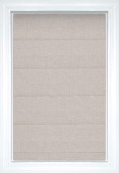 White Sand Jefferson Flat Solid and Textured Roman Shades