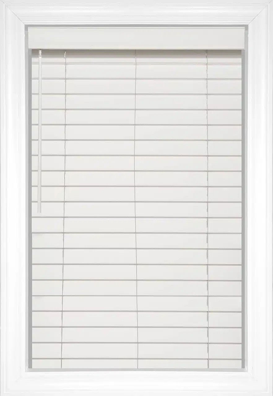 White Classic Faux Wood Blinds