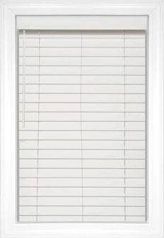 White Classic Faux Wood Blinds