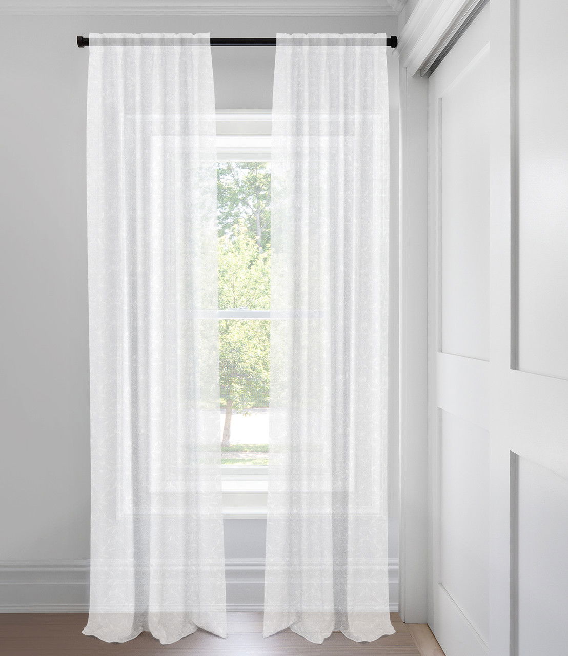 White Heather Sheer Tailored Fit Drapery