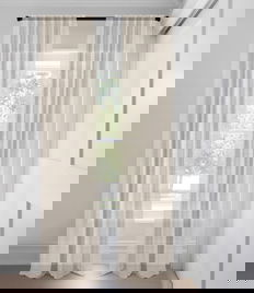 Flax Lyra Sheer Tailored Fit Drapery Flax Lyra Sheer Tailored Fit Drapery