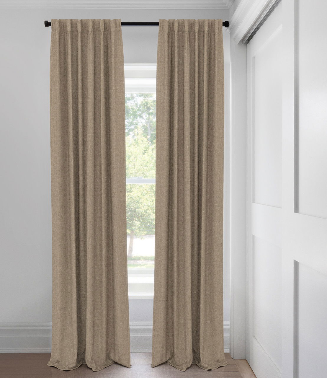 Khaki Jacob Blackout Tailored Fit Drapery