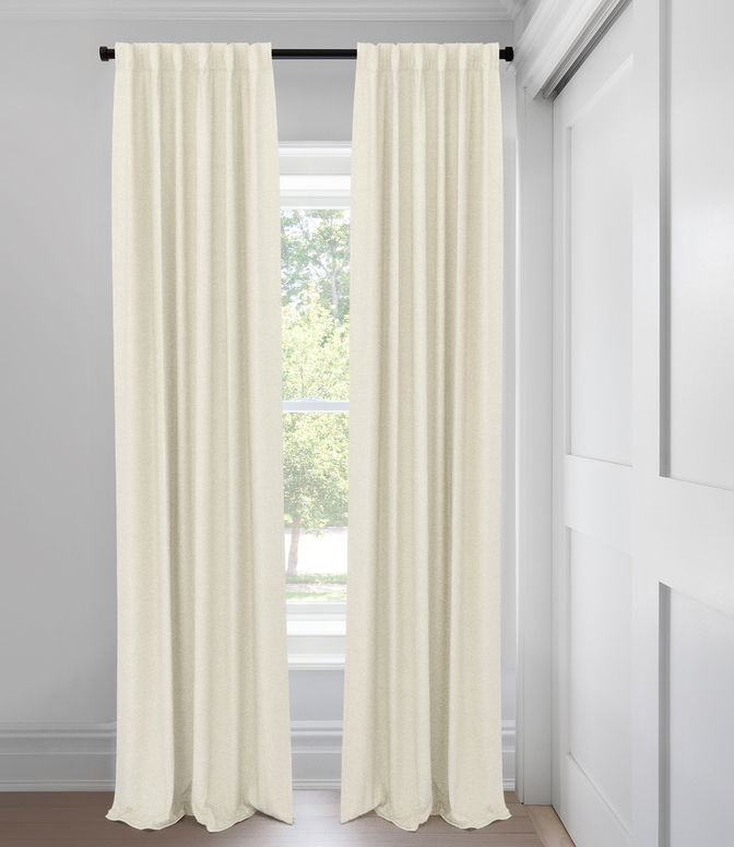 Ivory Heavy Weight Textured Knit Tailored Fit Drapery