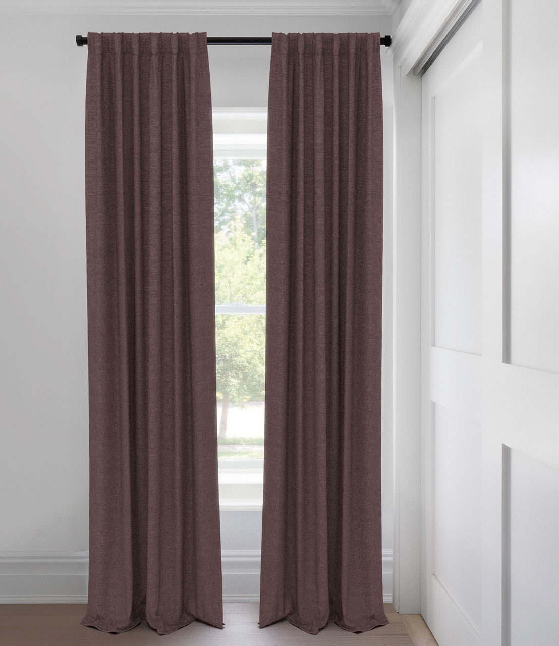 Plum Hailee Light Filtering Tailored Fit Drapery