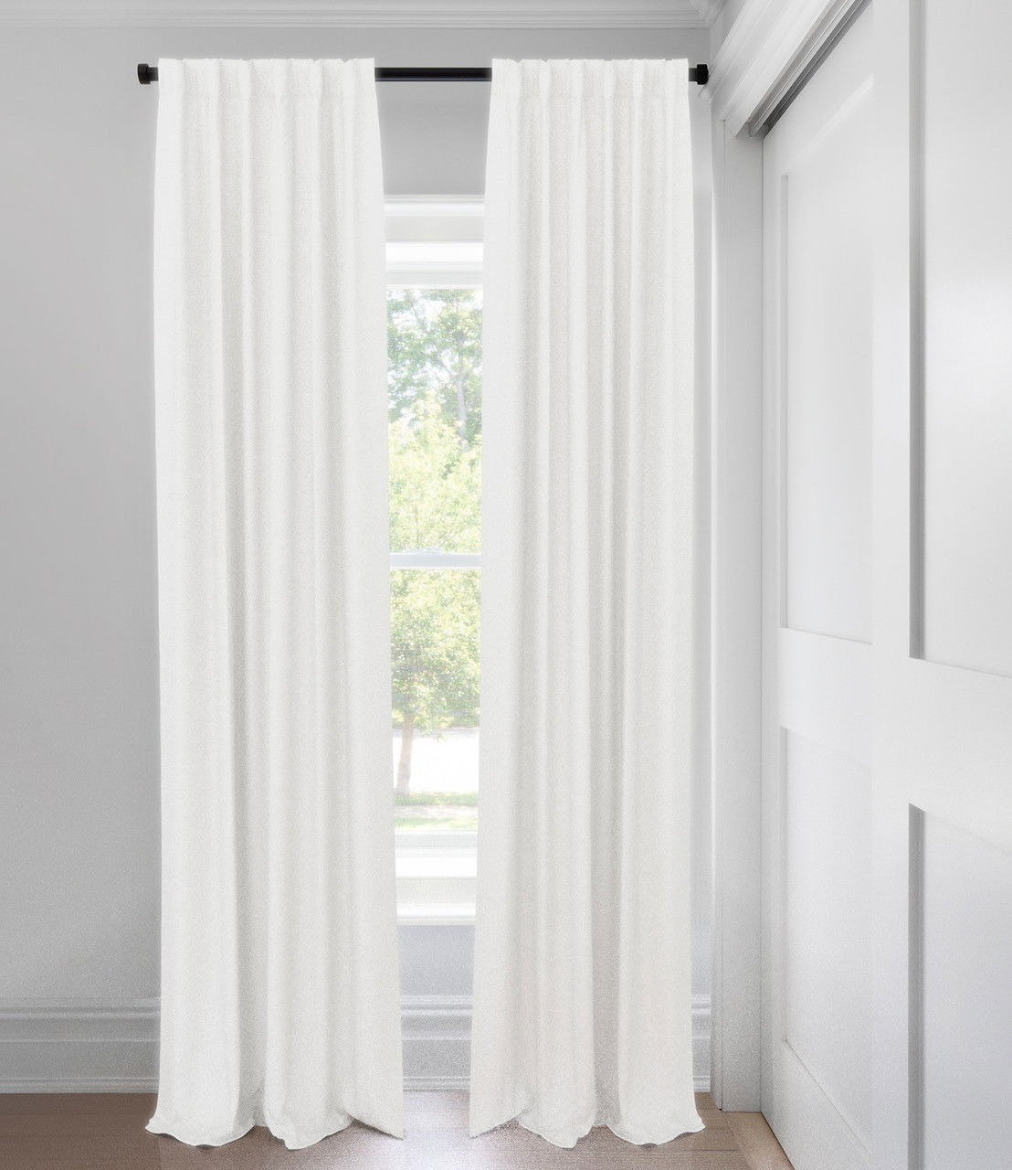 Pure White Carey RD Room Darkening Tailored Fit Drapery