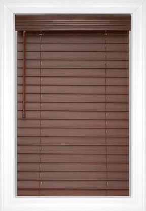 Dark Cherry Aire Wood Grain Faux Wood Blinds Dark Cherry Aire Wood Grain Faux Wood Blinds