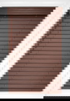 Dark Cherry Aire Wood Grain Faux Wood Blinds