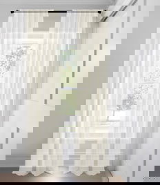 Ivory Ollie Sheer Tailored Fit Drapery