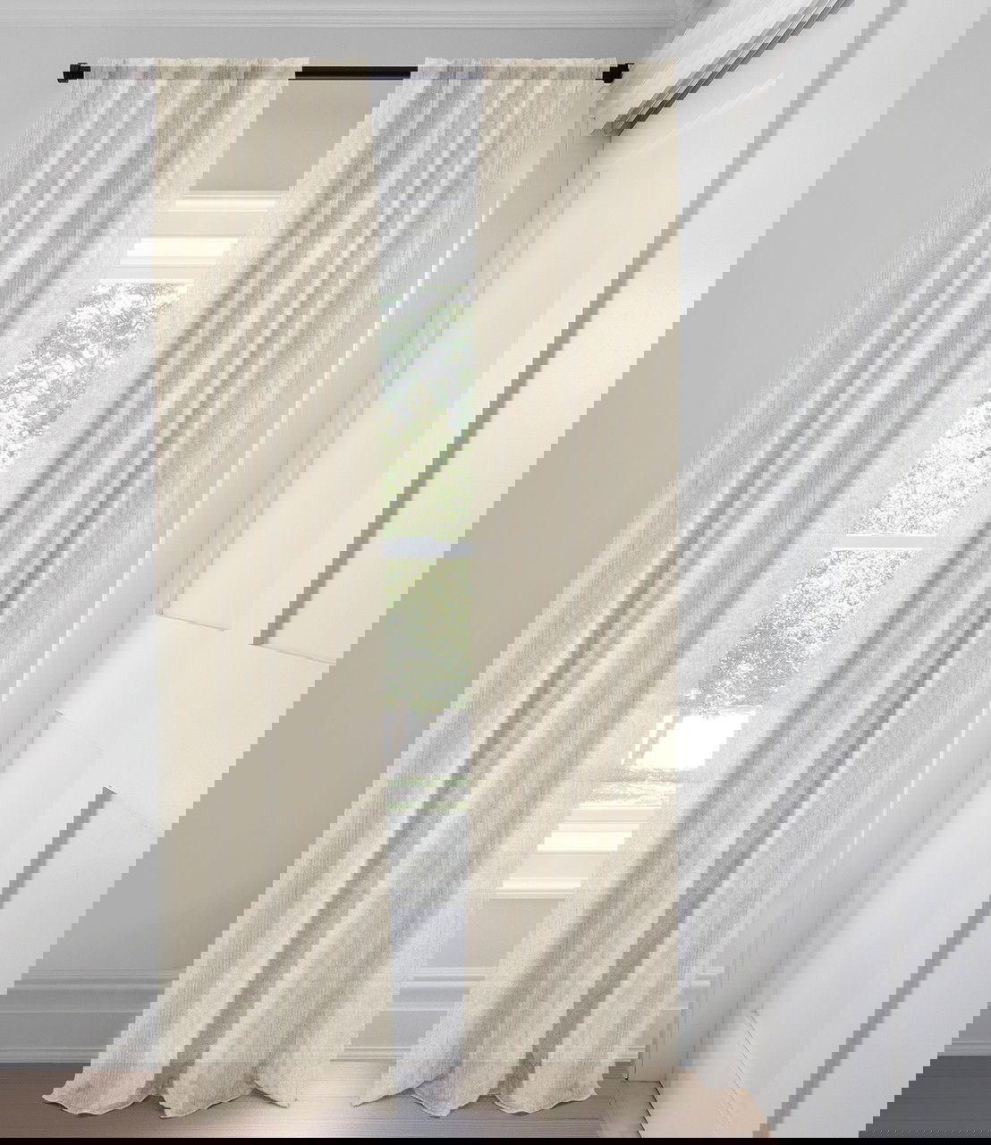 Rideaux coupe ajustée - Voilage  - Emmett - Naturel