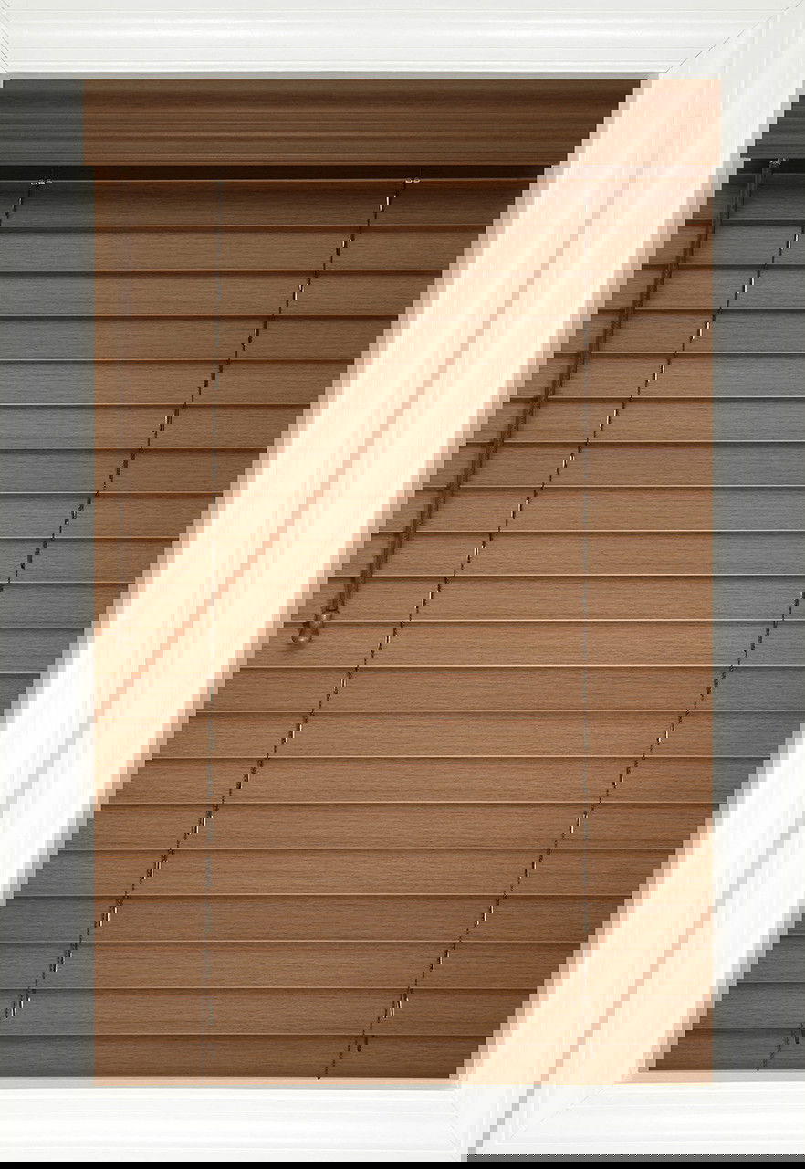 Walnut Aire Wood Grain Faux Wood Blinds